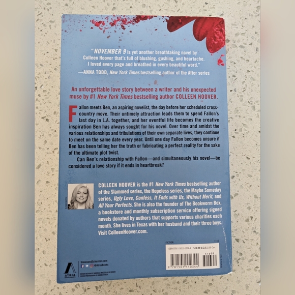 November 9 a Novel - by Colleen Hoover - Picture 2 of 2